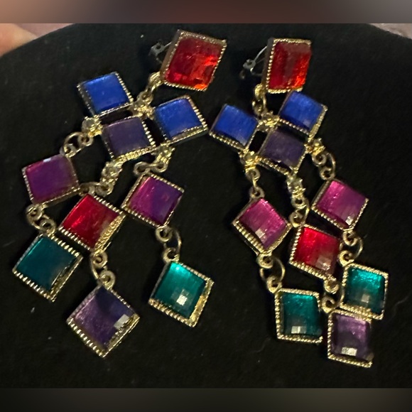 Jewelry - Colorful clip style earrings